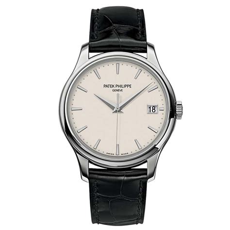 patek philippe calatrava weißgold|Patek Philippe Calatrava white gold.